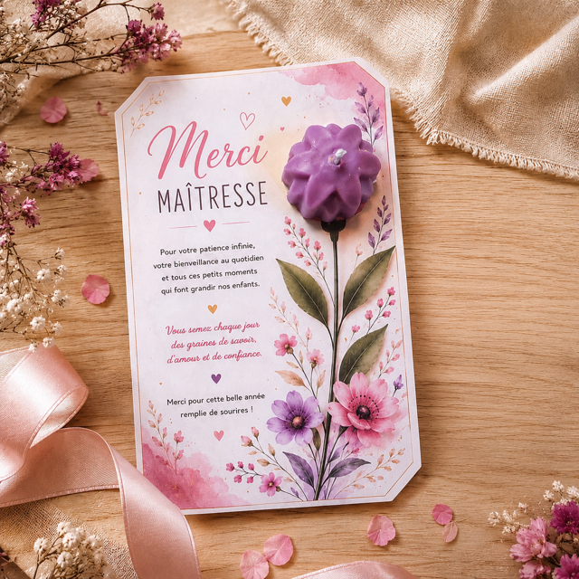Une Emotion en Fleur- Merci maitresse Une Emotion en Fleurs-Merci Maitresse
